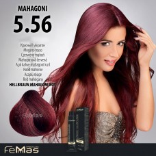 FEMMAS Barva na vlasy Mahagonovo červená 5.56
