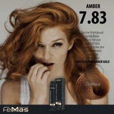 FEMMAS Barva na vlasy Jantarová zlatá 7.83