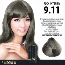 FEMMAS Barva na vlasy Velmi světlá blond popelavá intenzivní 9.11