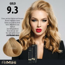 FEMMAS Barva na vlasy Velmi světlá blond zlatá 9.3