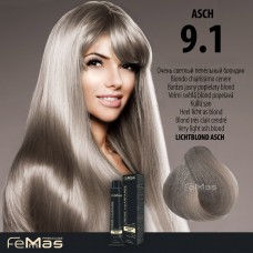 FEMMAS Barva na vlasy Velmi světlá popelavá blond 9.1