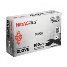 NitrAGlus Jednorázové rukavice Soft Touch černé 100 ks